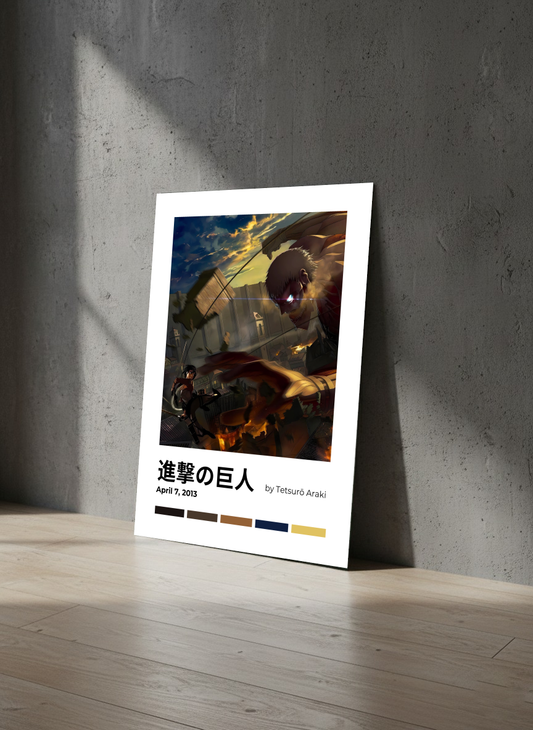 Wall of Titans – Dark Anime Battle Metal Poster