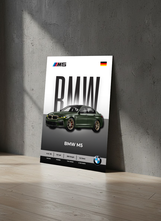 BMW M5 — Ultimate Luxury Performance Metal Poster