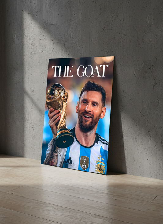 THE GOAT | Football Legend Metal Poster