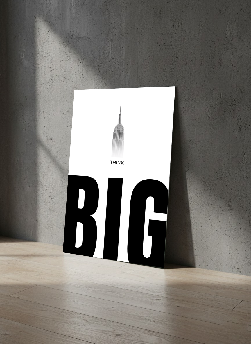 THINK BIG | Minimal Success Metal Poster