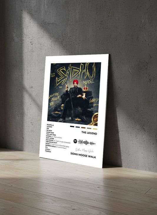 LEGENDS NEVER DIE | Sidhu Moose Wala Metal Wall Art