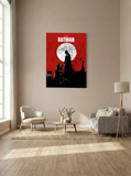 Crimson Knight | Dark Vigilante Metal Wall Art