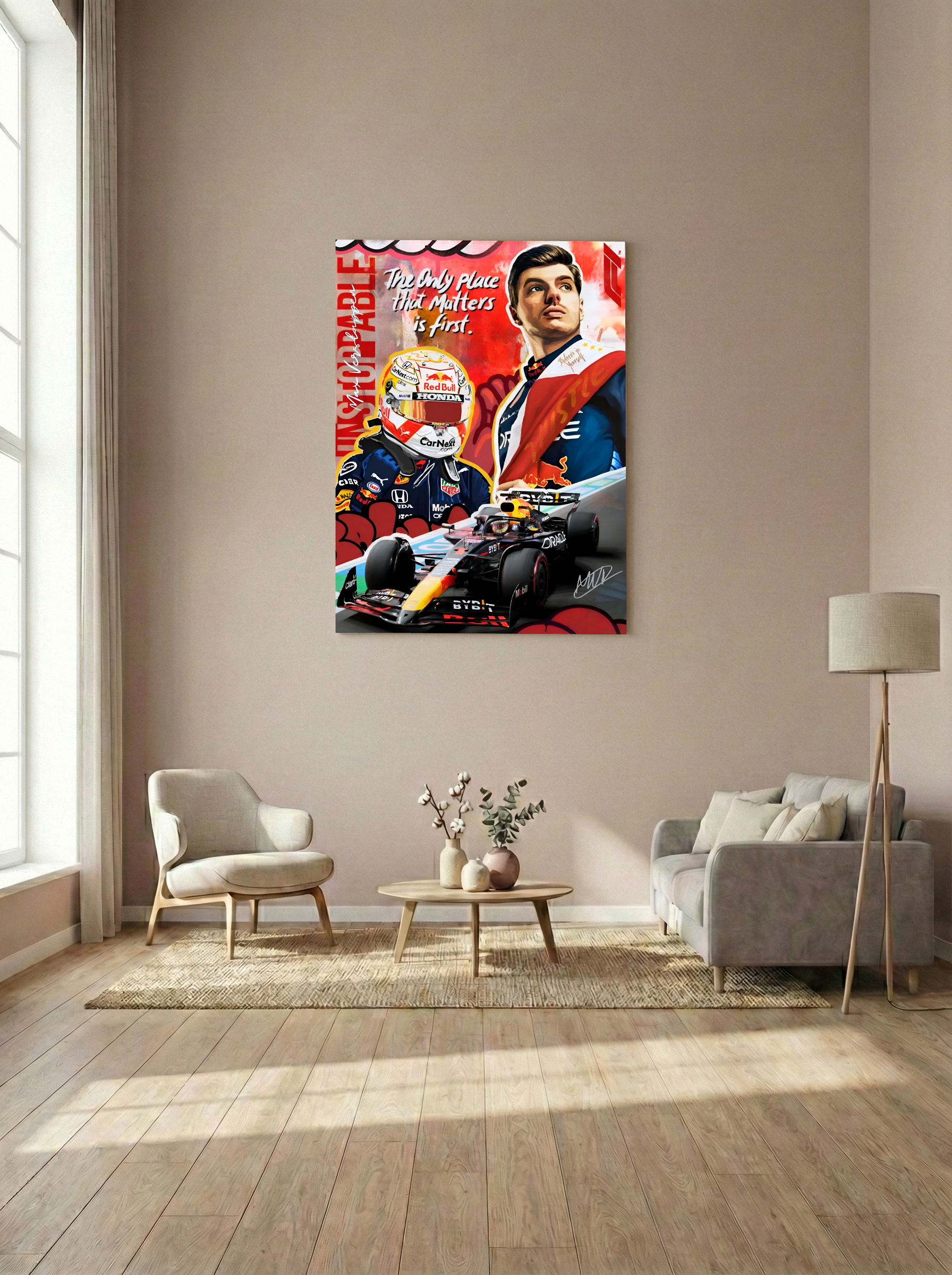 Champion’s Mindset – Motorsport Legend Metal Wall Poster