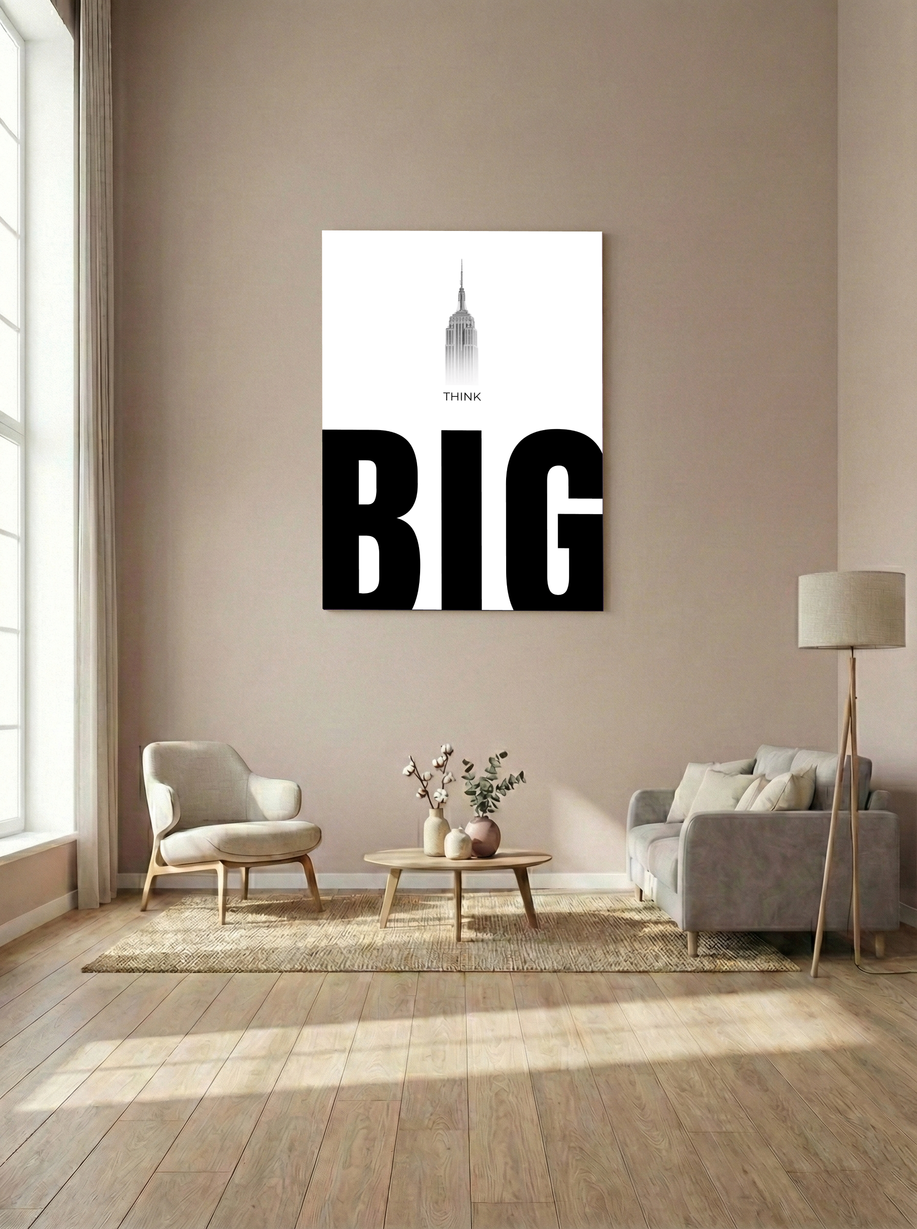 THINK BIG | Minimal Success Metal Poster