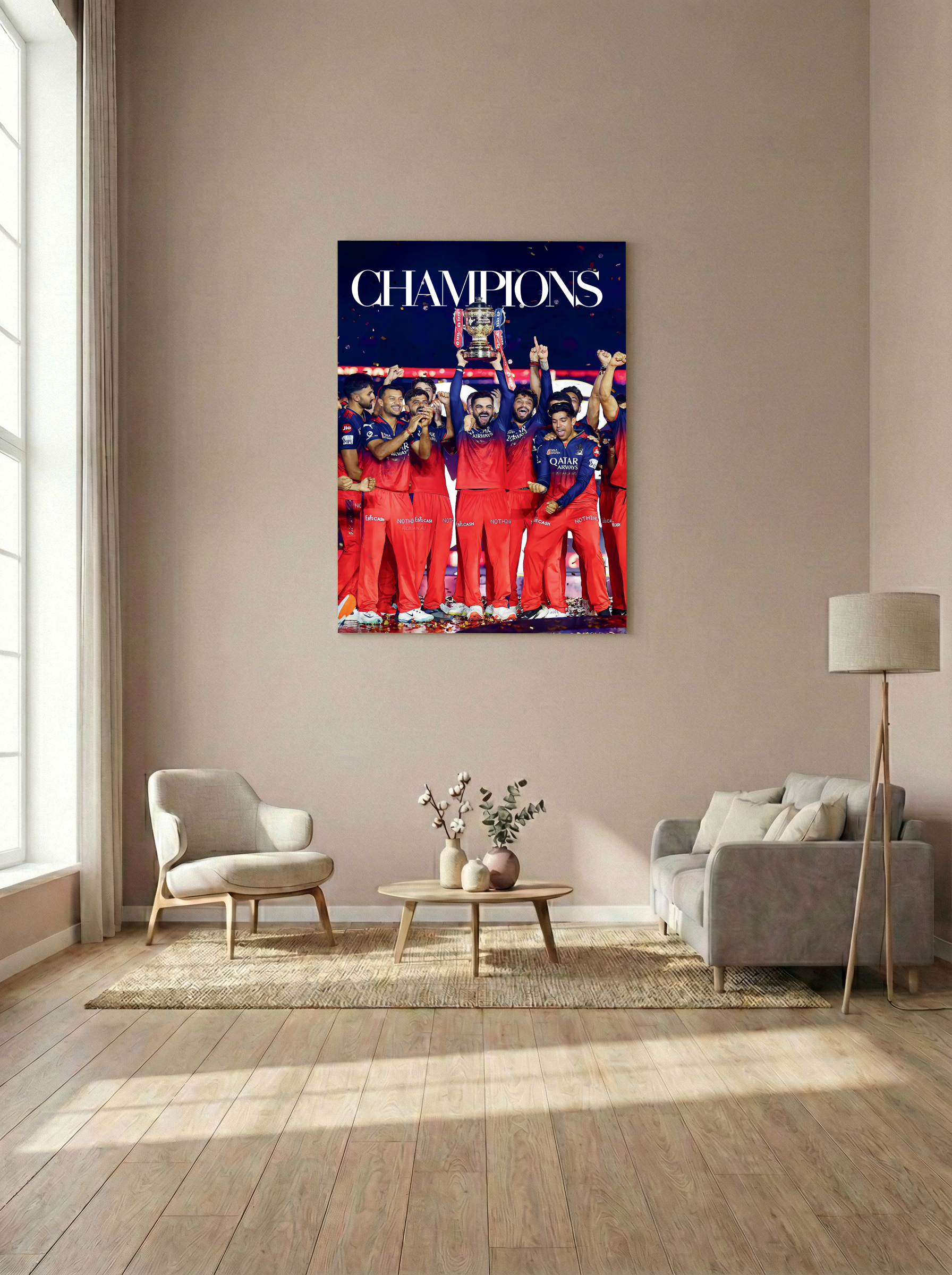 CHAMPIONS — Ultimate Victory Cricket Metal Poster