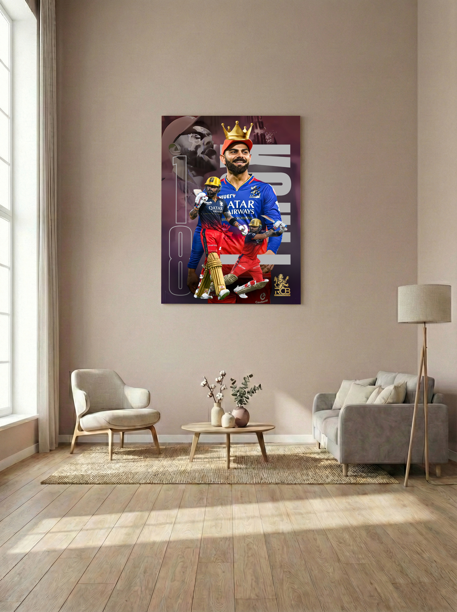 The Crowned King | Cricket Legend Metal Poster