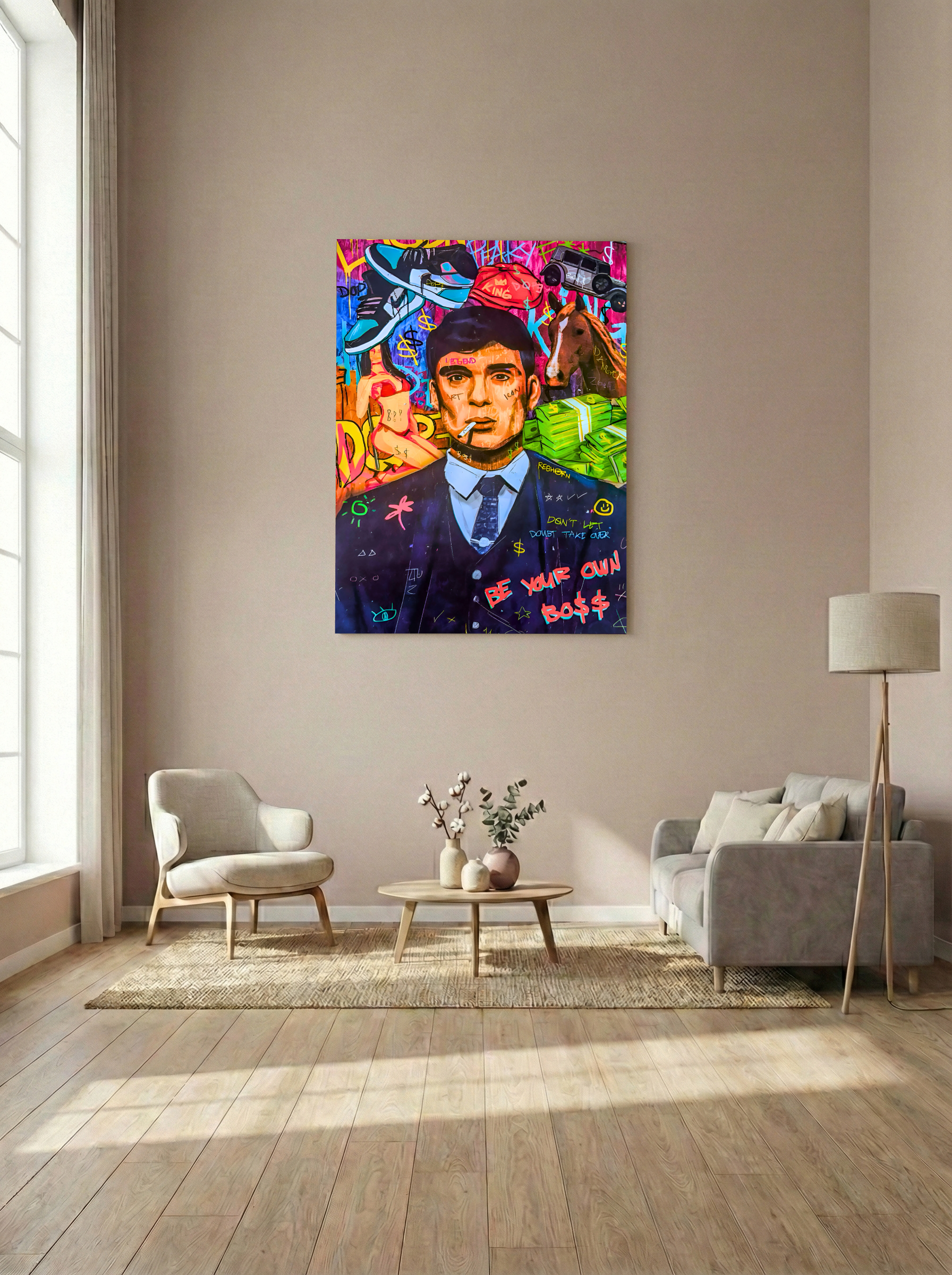 BE YOUR OWN BOSS | Street King Graffiti Metal Poster