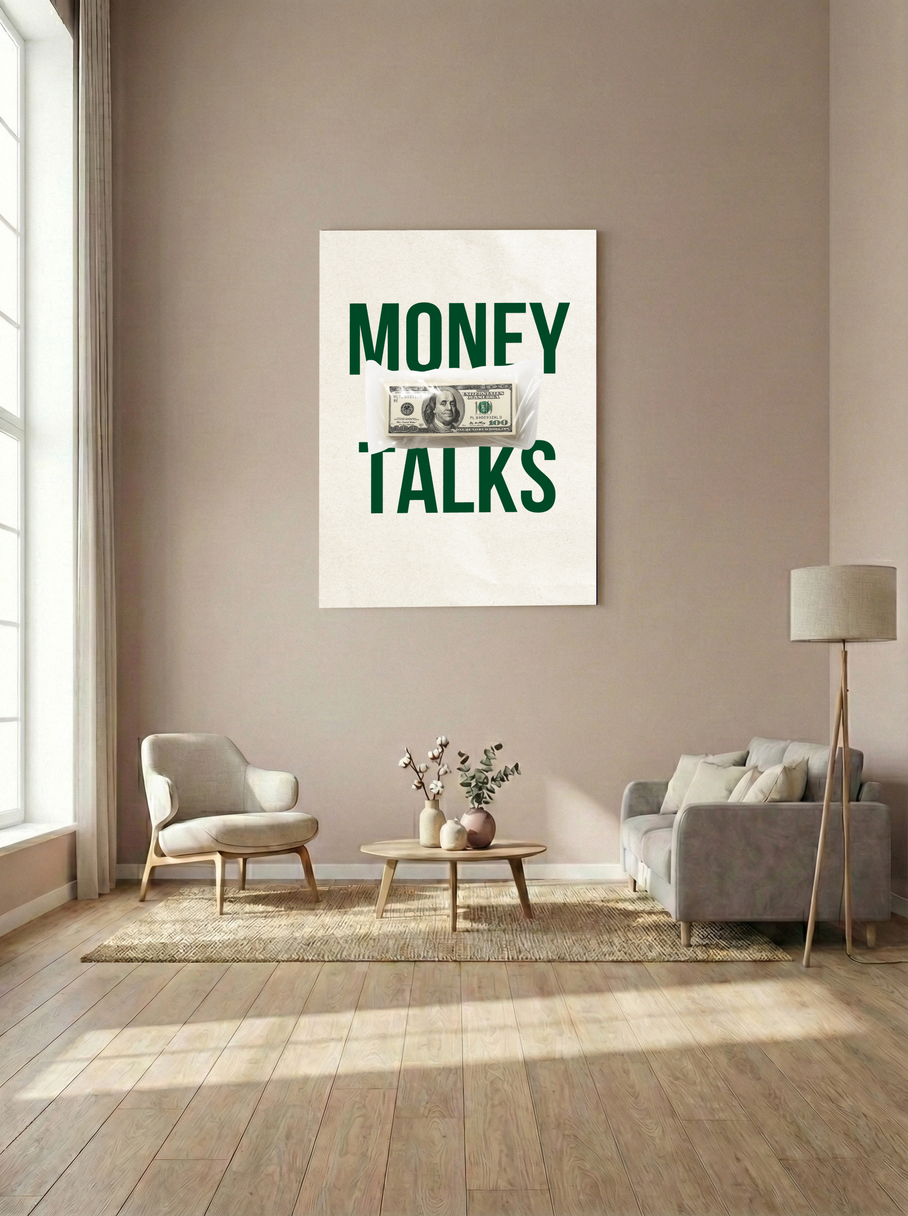 Cash Mindset | Minimalist Money Metal Poster