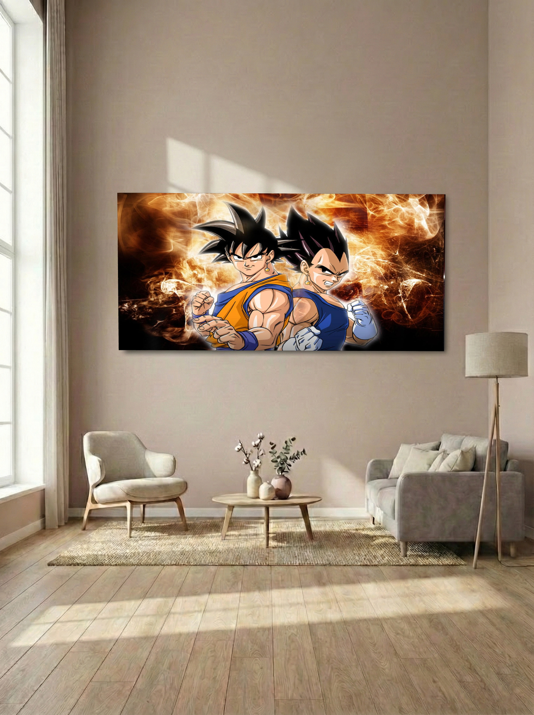Twin Saiyan Power – Legendary Anime Metal Wall Poster