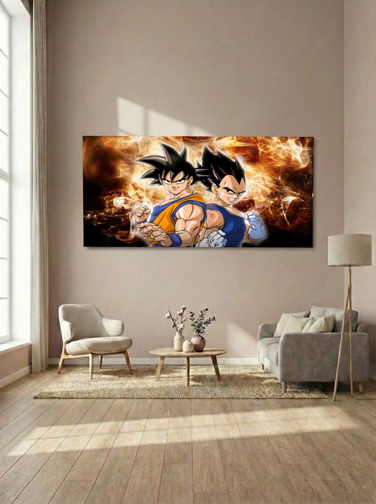 Twin Saiyan Power – Legendary Anime Metal Wall Poster