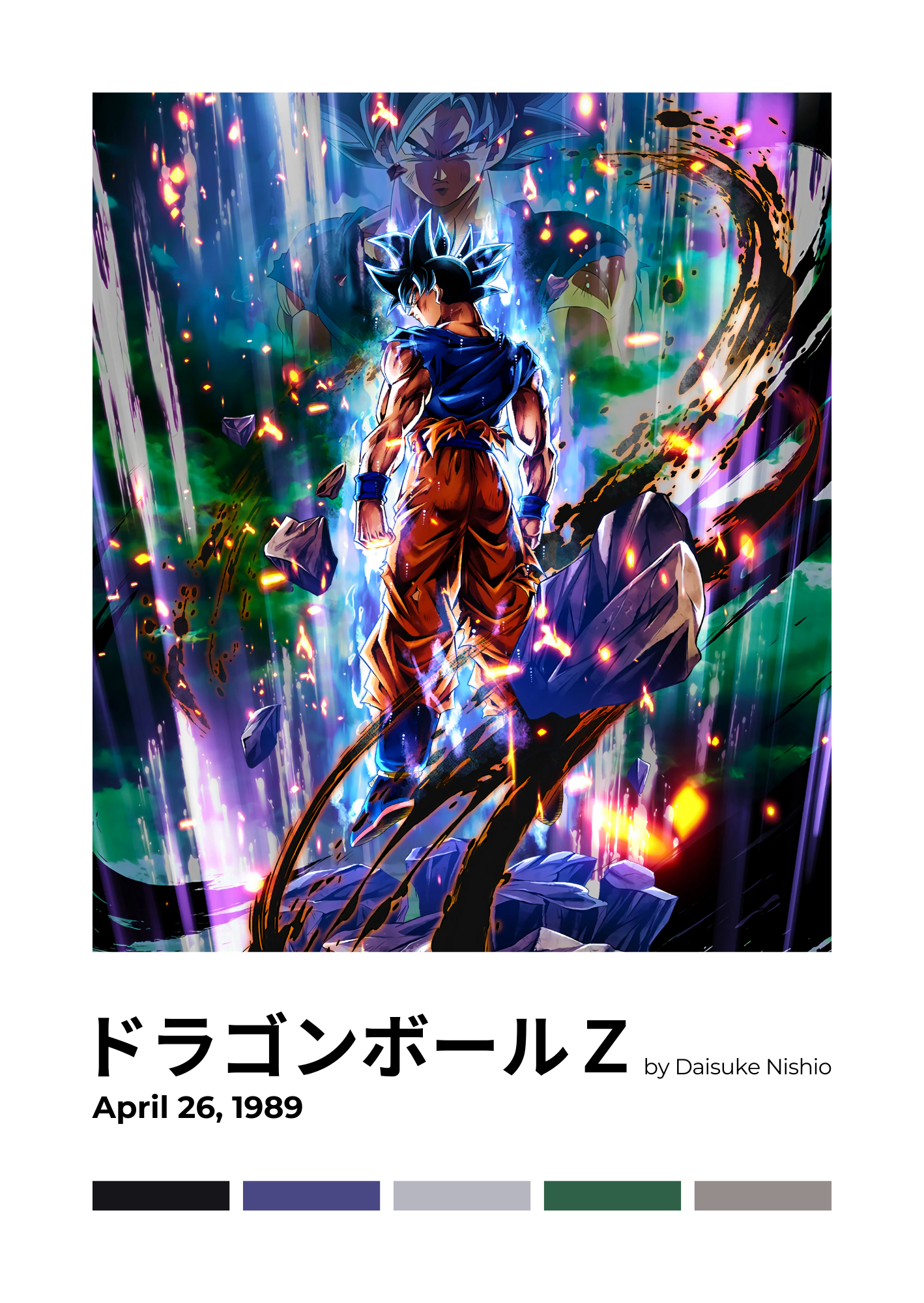 Ultra Instinct Warrior – Anime Power Metal Poster