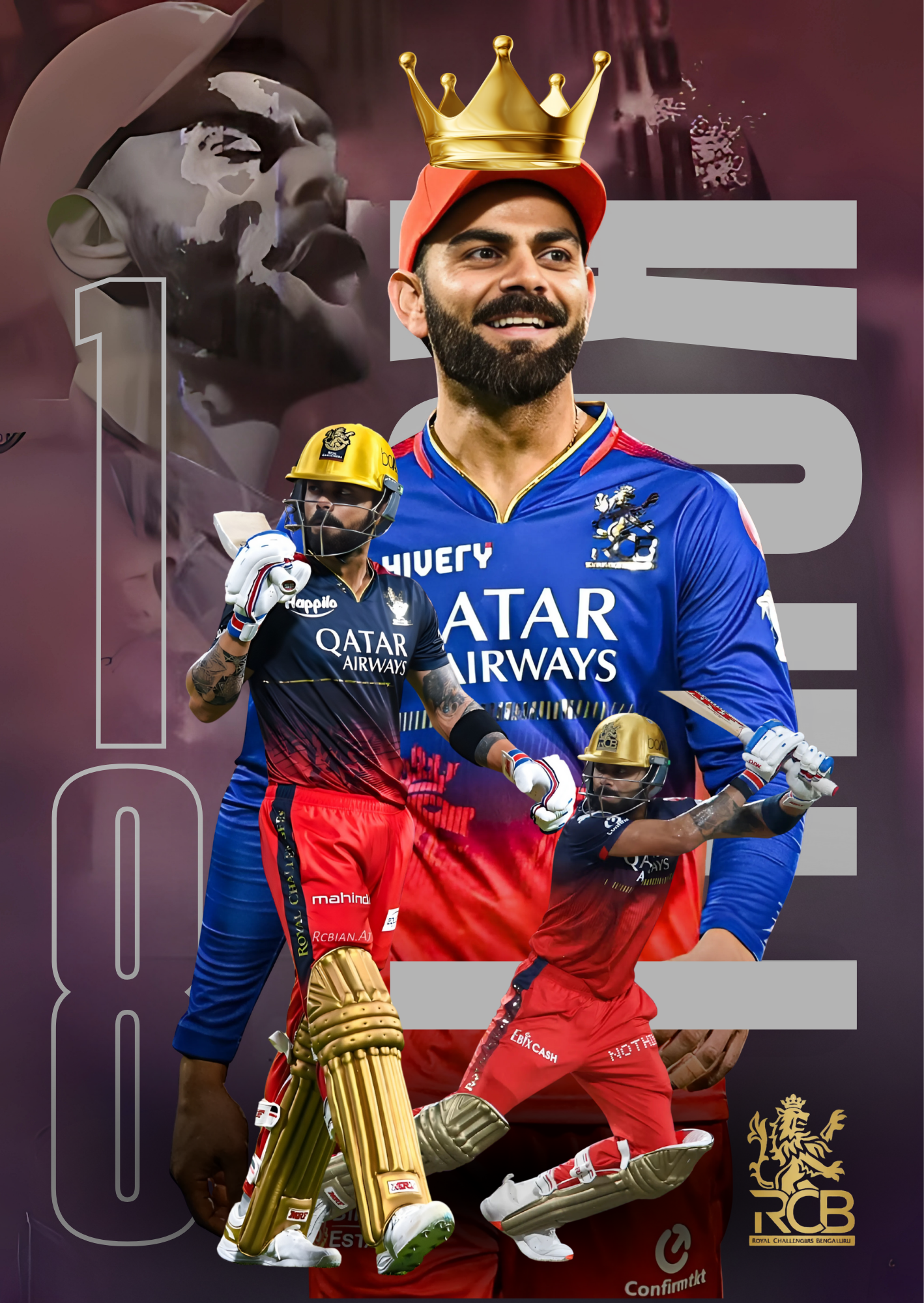 The Crowned King | Cricket Legend Metal Poster