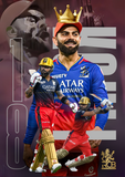 The Crowned King | Cricket Legend Metal Poster